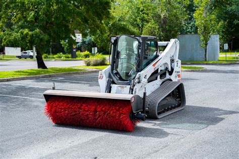 brum skid steer|skid steer broom attachments.